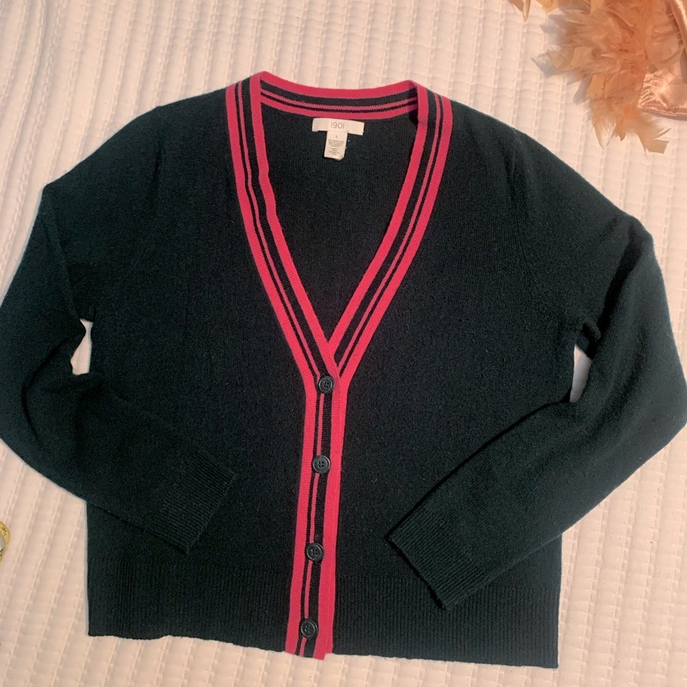 COPY - 1901 merino wool and  Cashmere cardigan size M